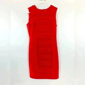 Calvin Klein Size 6 Red Sleeveless Valentine's Day Holiday Dress